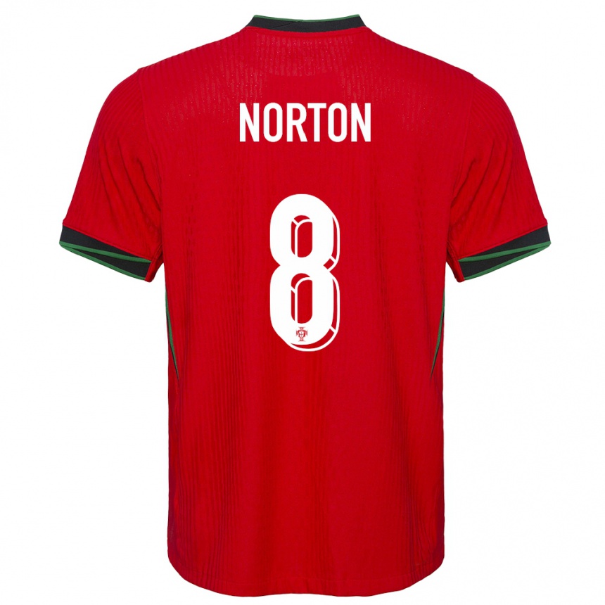 Kids Football Portugal Andreia Norton #8 Red Home Jersey 24-26 T-Shirt Za