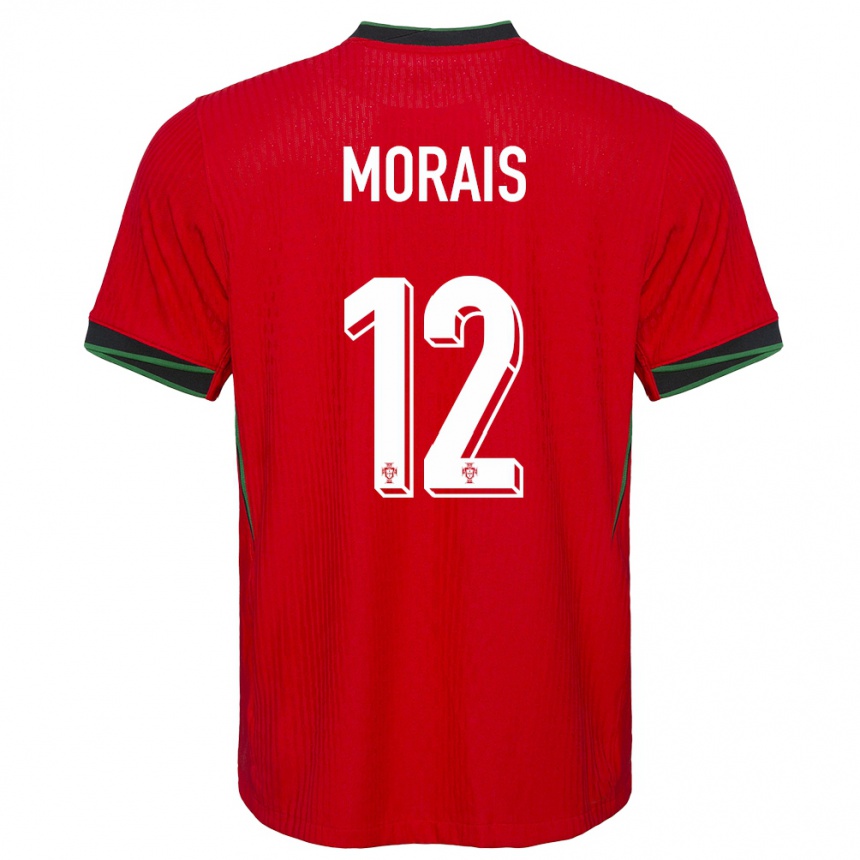 Kids Football Portugal Patricia Morais #12 Red Home Jersey 24-26 T-Shirt Za