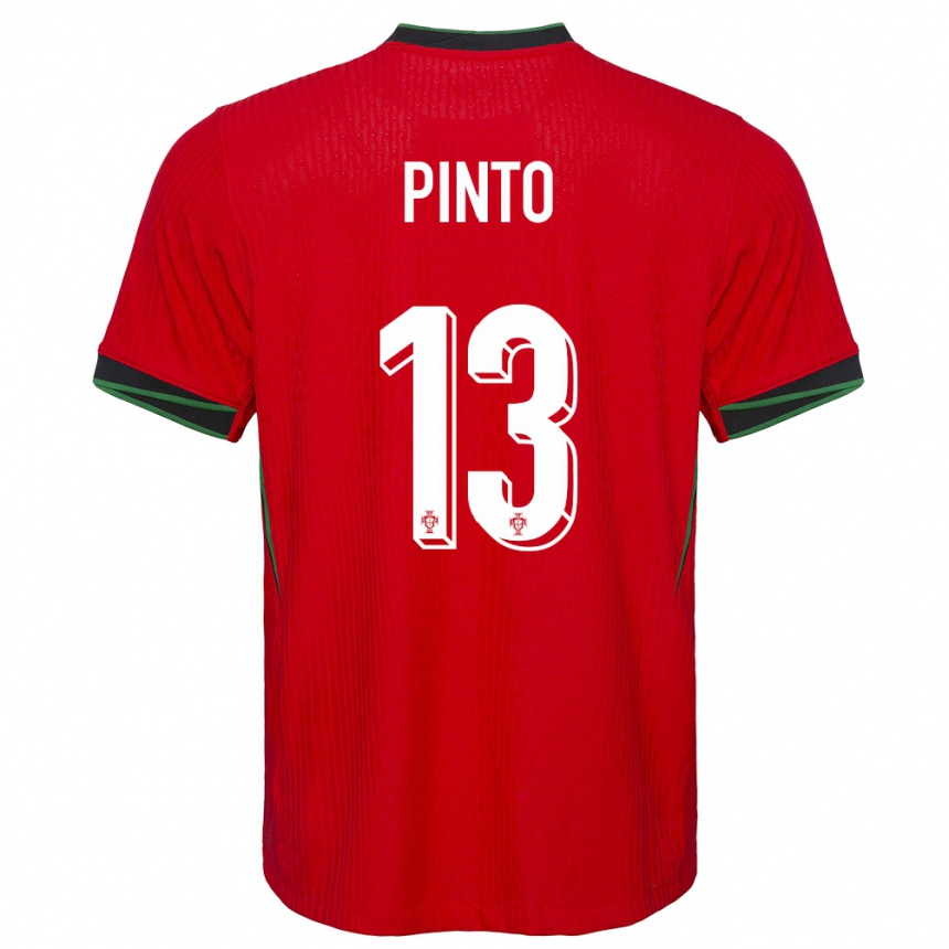 Kids Football Portugal Fatima Pinto #13 Red Home Jersey 24-26 T-Shirt Za