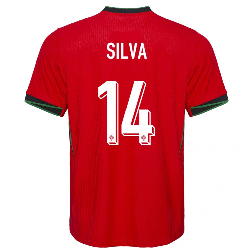 Kids Football Portugal Dolores Silva #14 Red Home Jersey 24-26 T-Shirt Za