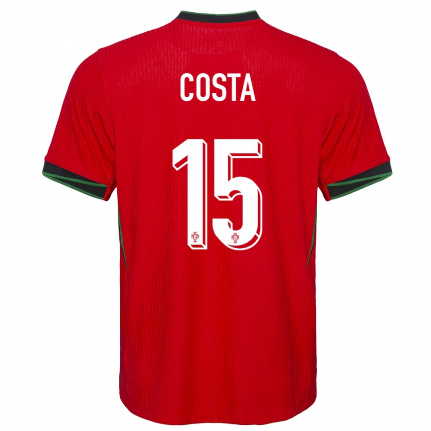 Kids Football Portugal Carole Costa #15 Red Home Jersey 24-26 T-Shirt Za