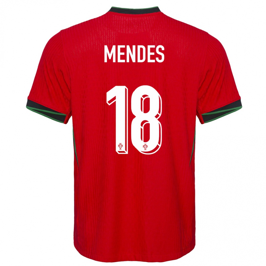 Kids Football Portugal Carolina Mendes #18 Red Home Jersey 24-26 T-Shirt Za