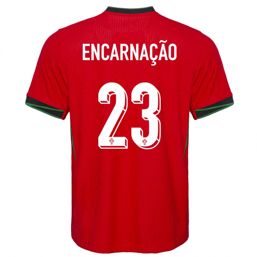 Kids Football Portugal Telma Encarnacao #23 Red Home Jersey 24-26 T-Shirt Za