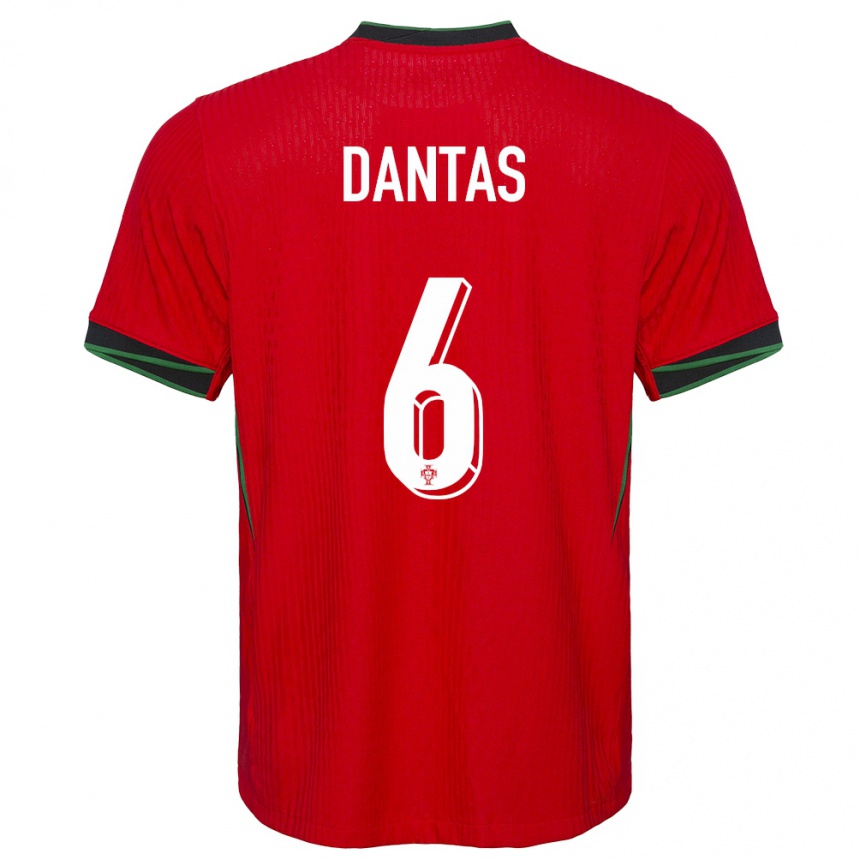 Kids Football Portugal Tiago Dantas #6 Red Home Jersey 24-26 T-Shirt Za