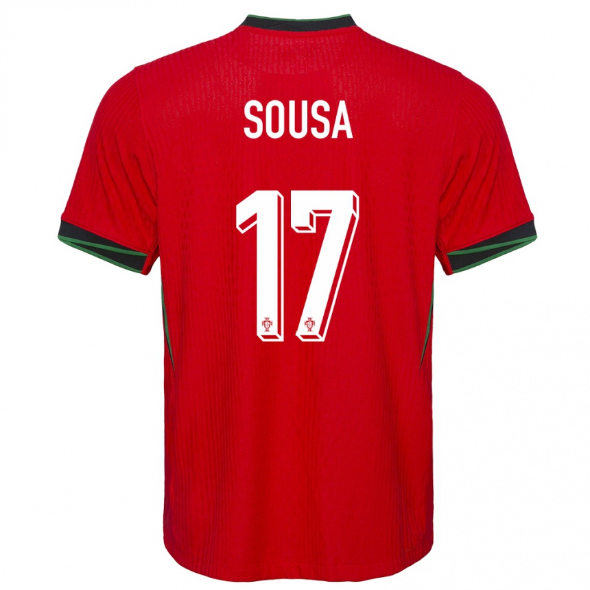 Kids Football Portugal Vasco Sousa #17 Red Home Jersey 24-26 T-Shirt Za