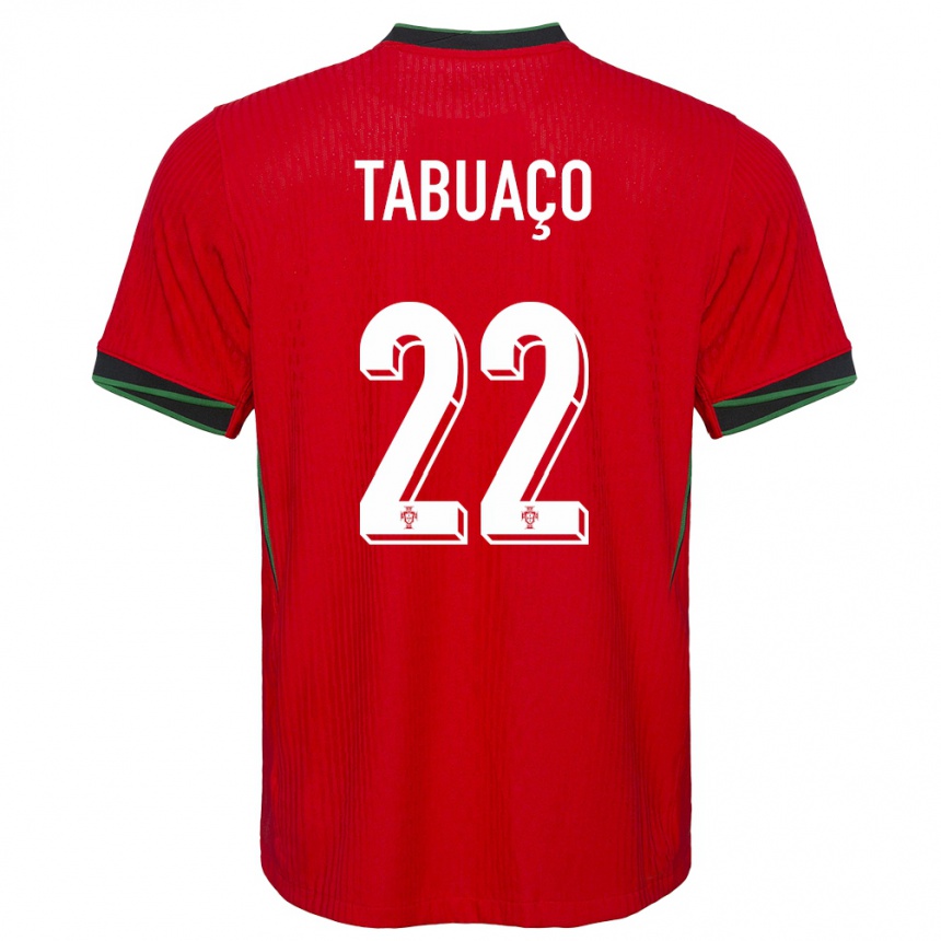 Kids Football Portugal Goncalo Tabuaco #22 Red Home Jersey 24-26 T-Shirt Za