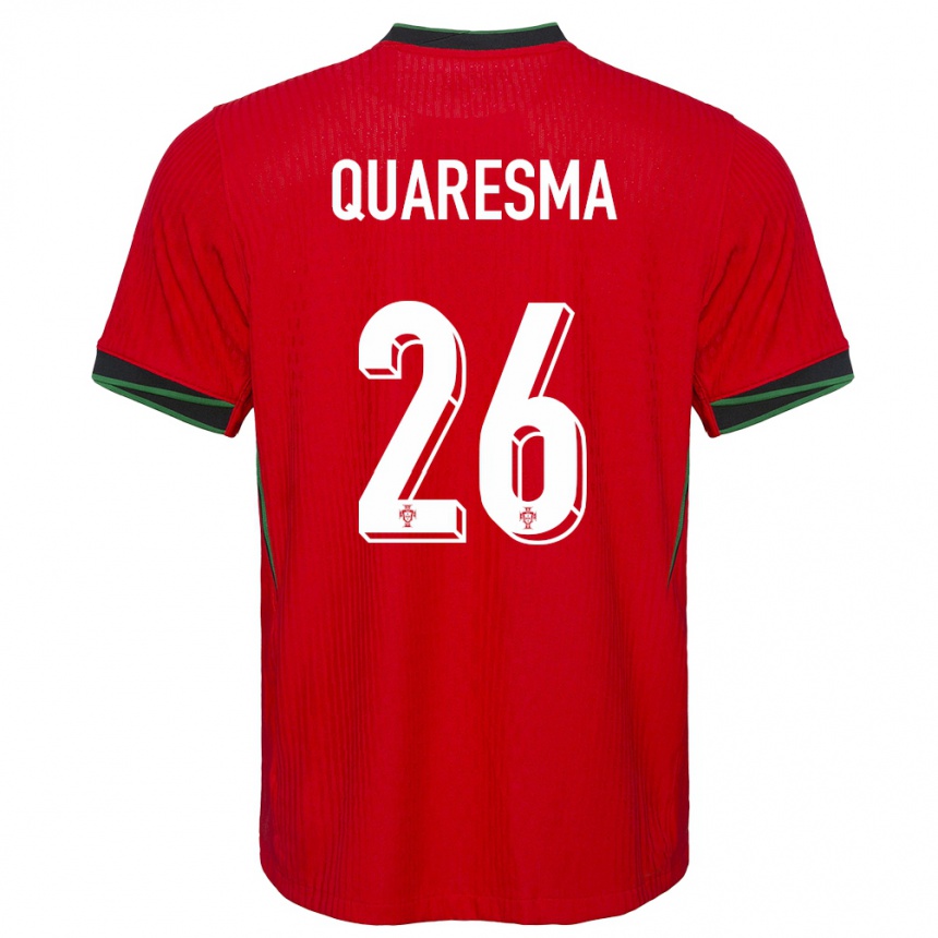 Kids Football Portugal Eduardo Quaresma #26 Red Home Jersey 24-26 T-Shirt Za