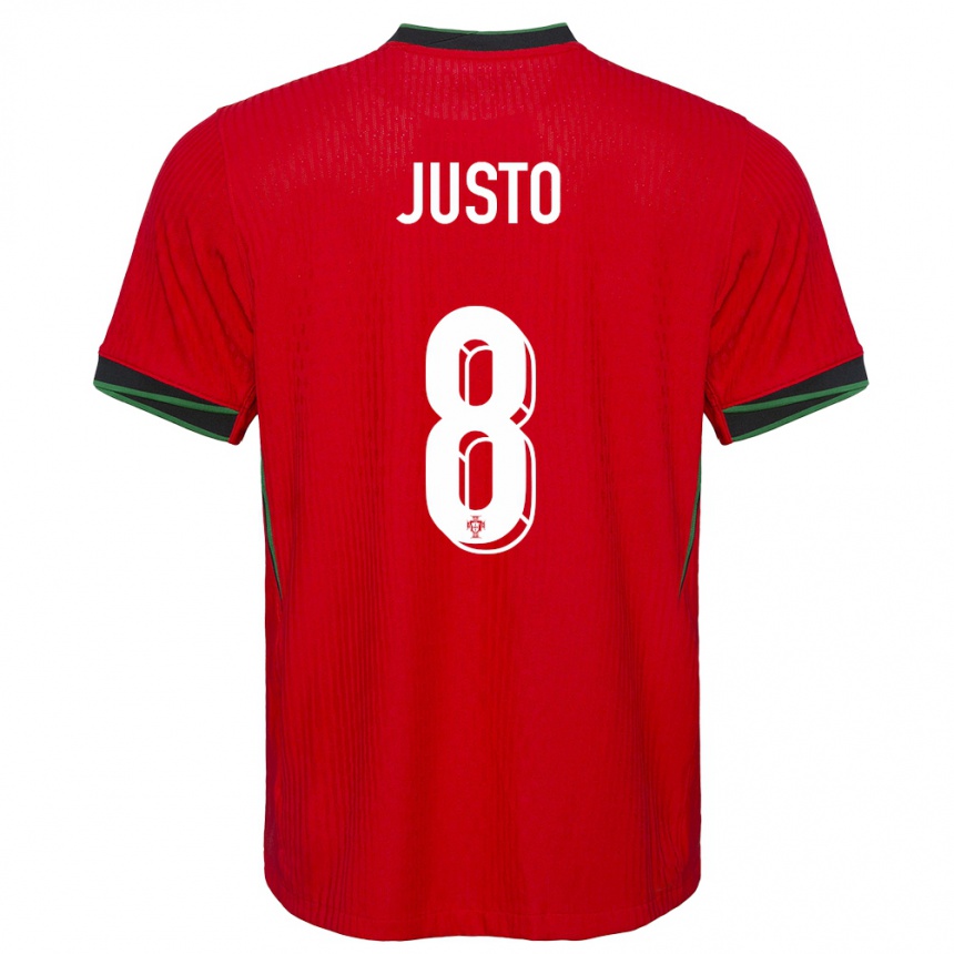 Kids Football Portugal Samuel Justo #8 Red Home Jersey 24-26 T-Shirt Za