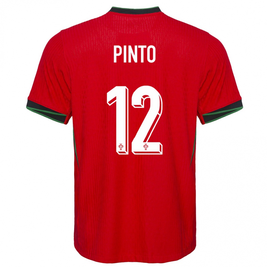 Kids Football Portugal Diogo Pinto #12 Red Home Jersey 24-26 T-Shirt Za