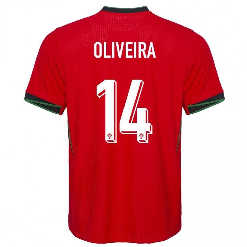 Kids Football Portugal Hugo Oliveira #14 Red Home Jersey 24-26 T-Shirt Za