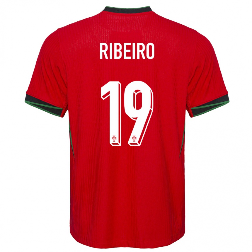 Kids Football Portugal Rodrigo Ribeiro #19 Red Home Jersey 24-26 T-Shirt Za