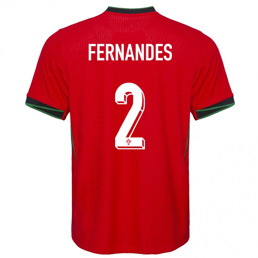 Kids Football Portugal Martim Fernandes #2 Red Home Jersey 24-26 T-Shirt Za