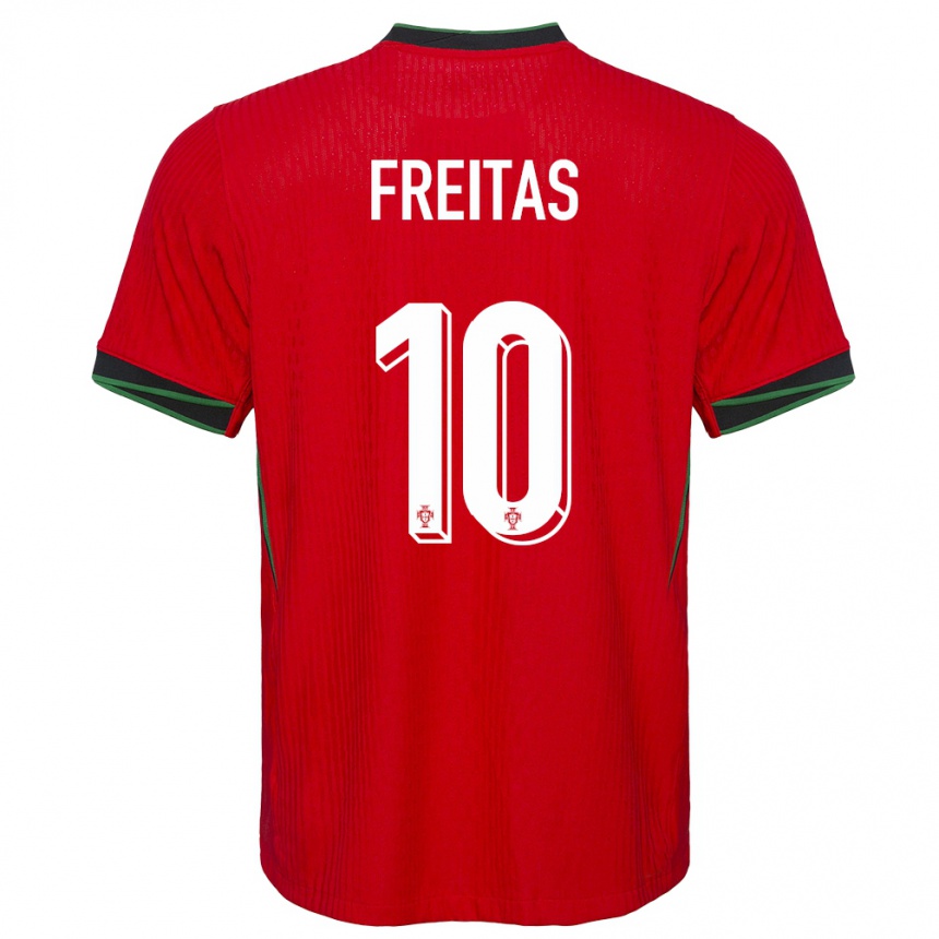 Kids Football Portugal Tiago Freitas #10 Red Home Jersey 24-26 T-Shirt Za