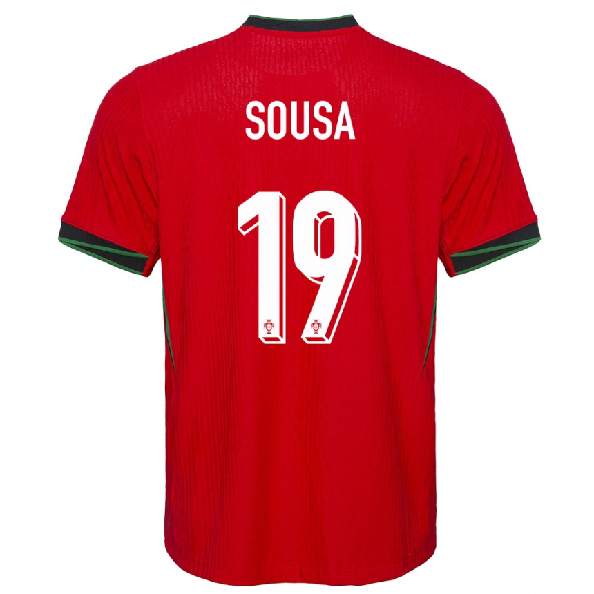 Kids Football Portugal Goncalo Sousa #19 Red Home Jersey 24-26 T-Shirt Za