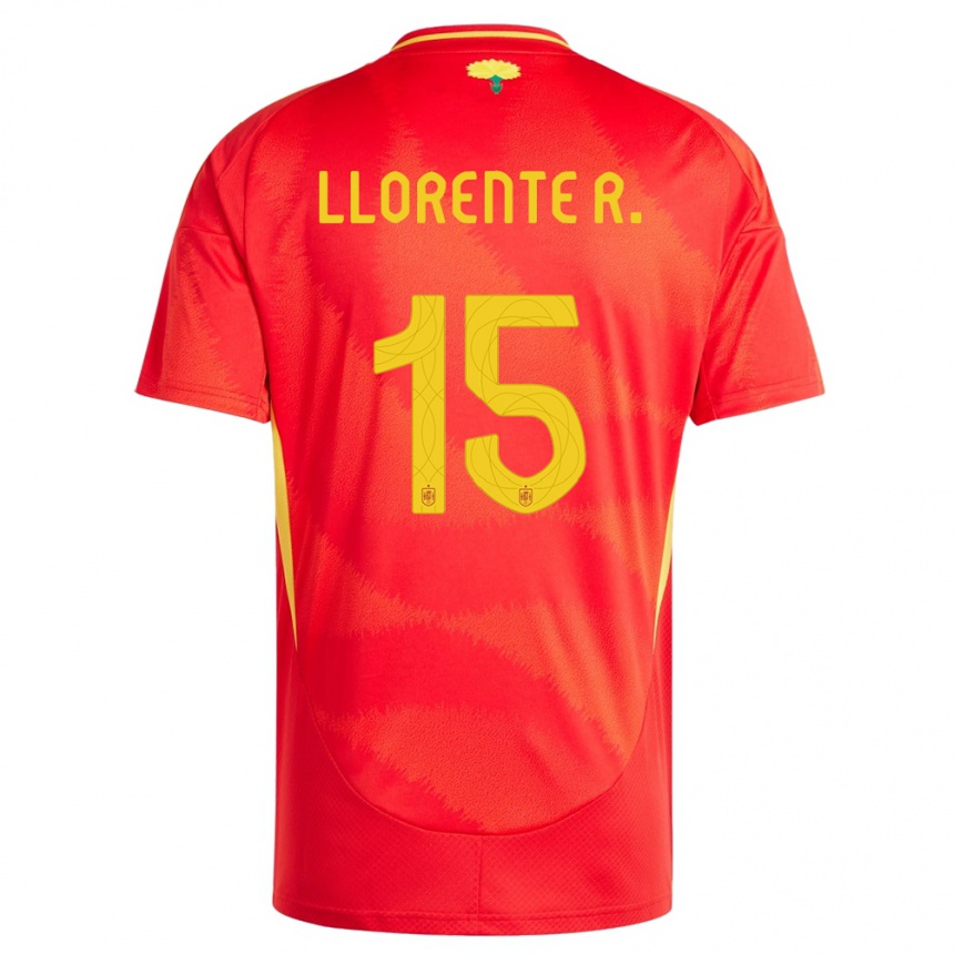 Kids Football Spain Diego Llorente #15 Red Home Jersey 24-26 T-Shirt Za