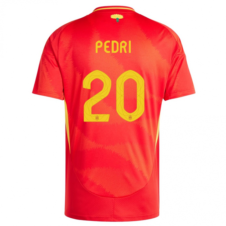 Kids Football Spain Pedri #20 Red Home Jersey 24-26 T-Shirt Za