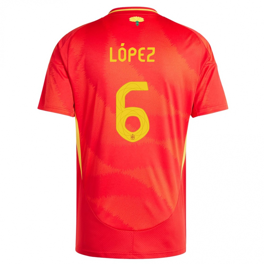 Kids Football Spain Maitane Lopez #6 Red Home Jersey 24-26 T-Shirt Za