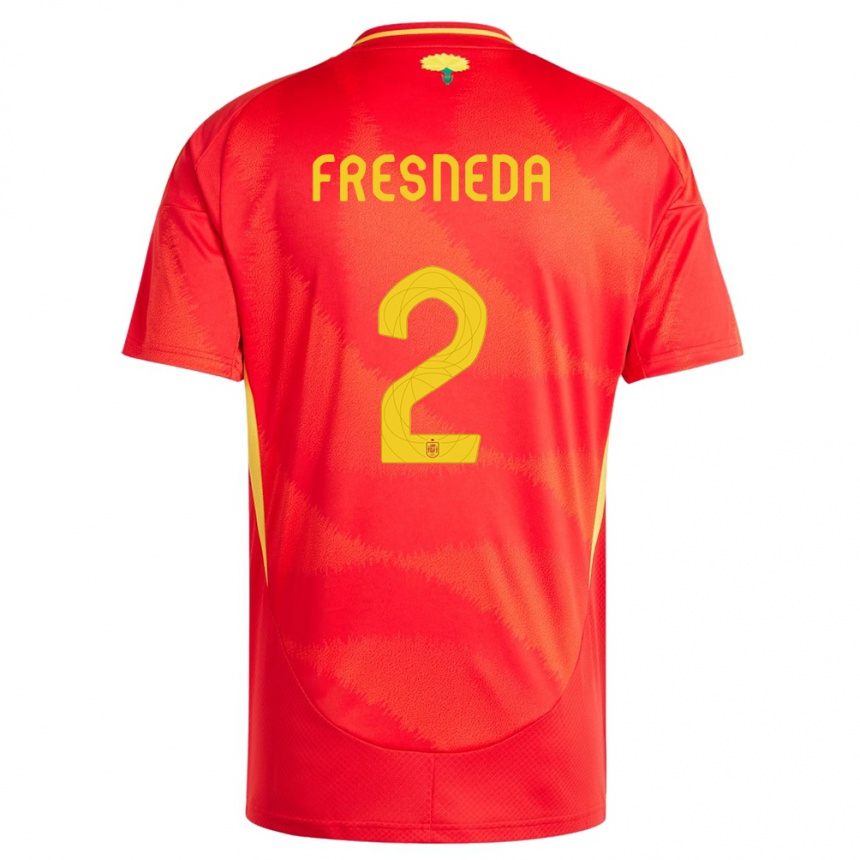 Kids Football Spain Ivan Fresneda #2 Red Home Jersey 24-26 T-Shirt Za