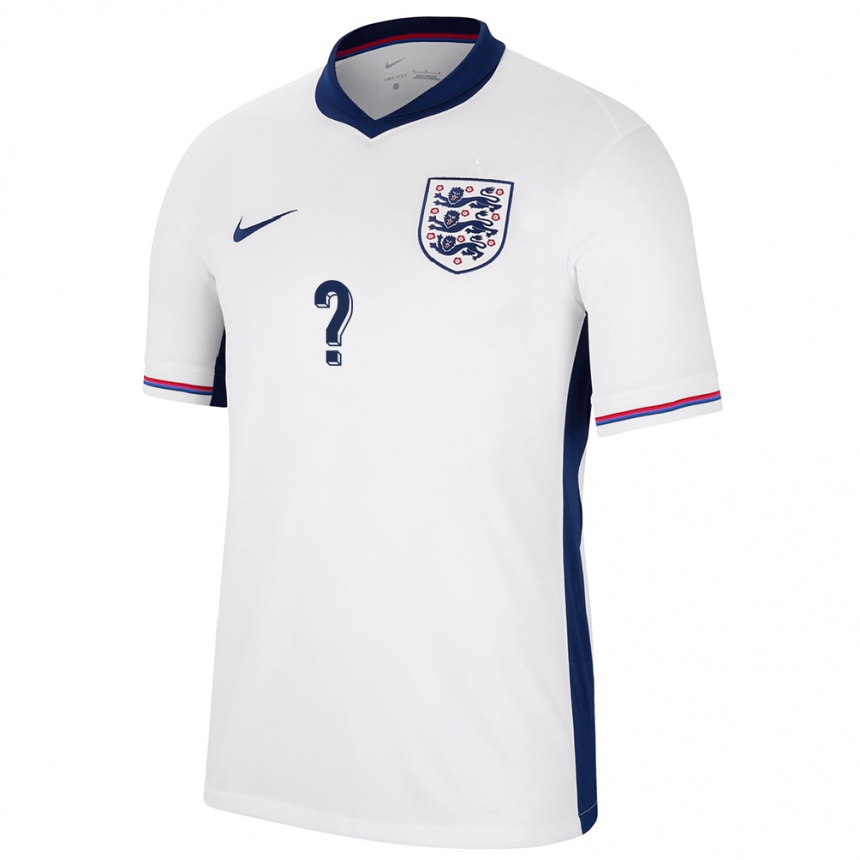 Kids Football England Your Name #0 White Home Jersey 24-26 T-Shirt Za