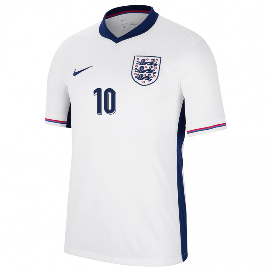 Kids Football England Fran Kirby #10 White Home Jersey 24-26 T-Shirt Za