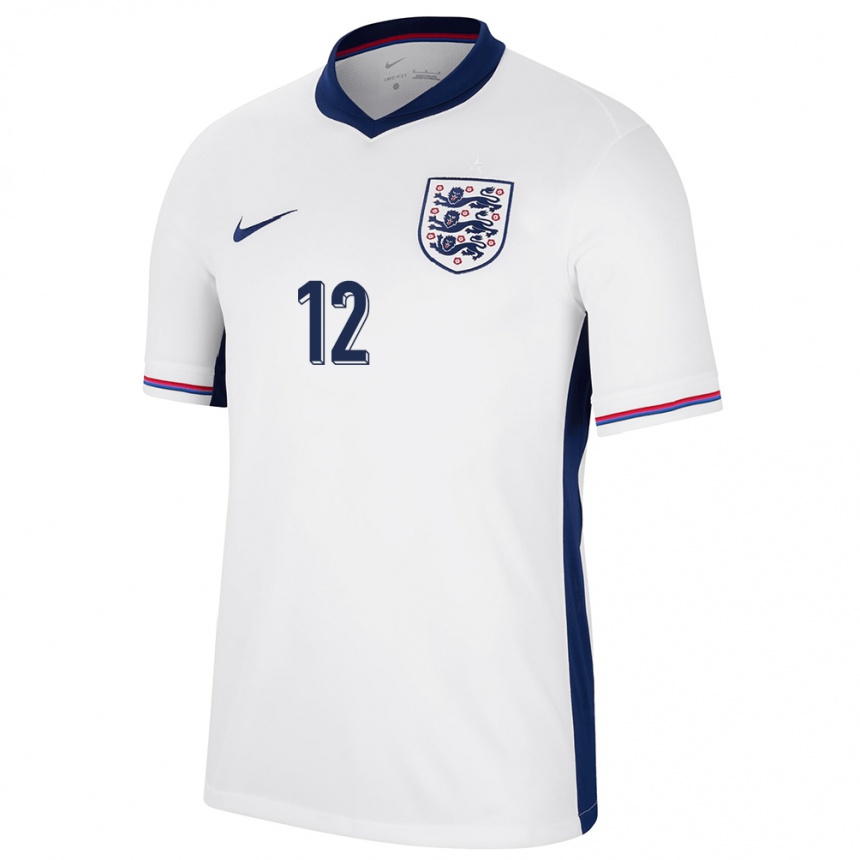 Kids Football England Djed Spence #12 White Home Jersey 24-26 T-Shirt Za