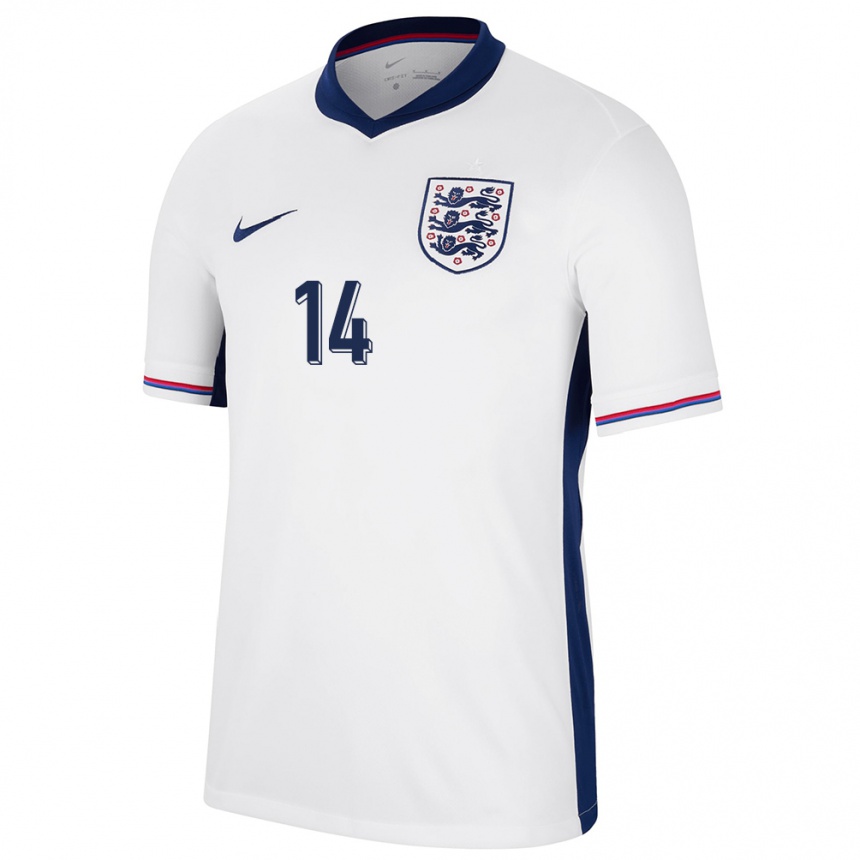 Kids Football England Reece James #14 White Home Jersey 24-26 T-Shirt Za