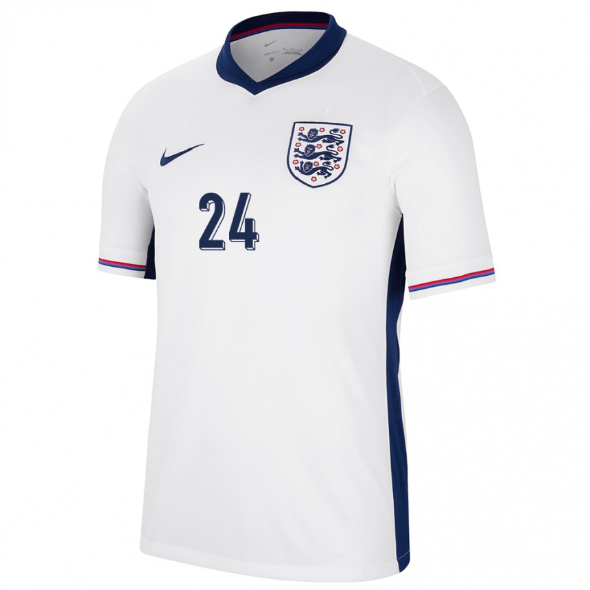 Kids Football England Cole Palmer #24 White Home Jersey 24-26 T-Shirt Za