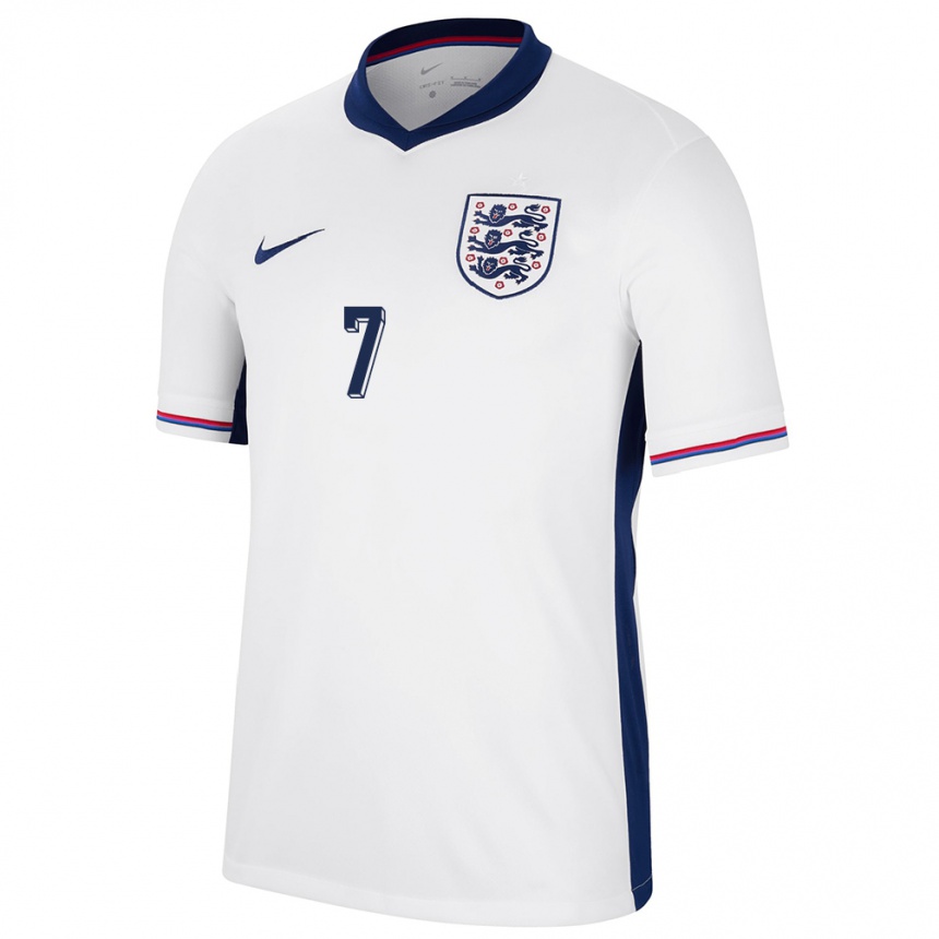 Kids Football England Rhian Brewster #7 White Home Jersey 24-26 T-Shirt Za