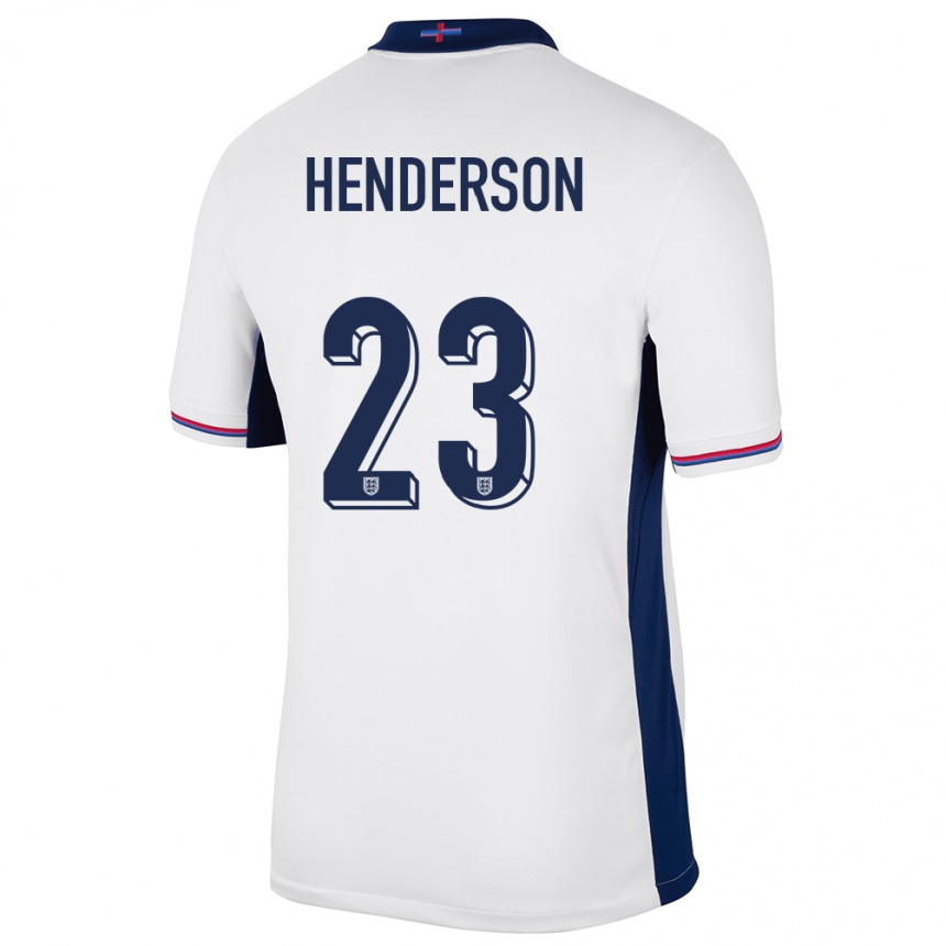 Kids Football England Dean Henderson #23 White Home Jersey 24-26 T-Shirt Za