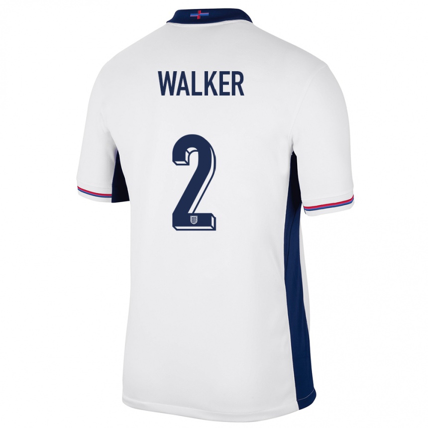 Kids Football England Kyle Walker #2 White Home Jersey 24-26 T-Shirt Za