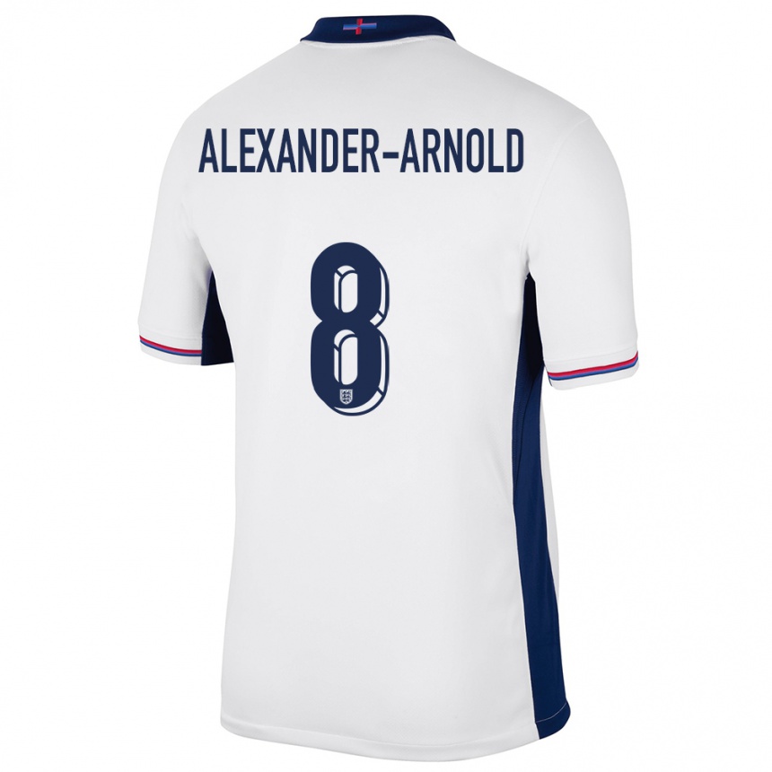 Kids Football England Trent Alexander-Arnold #8 White Home Jersey 24-26 T-Shirt Za