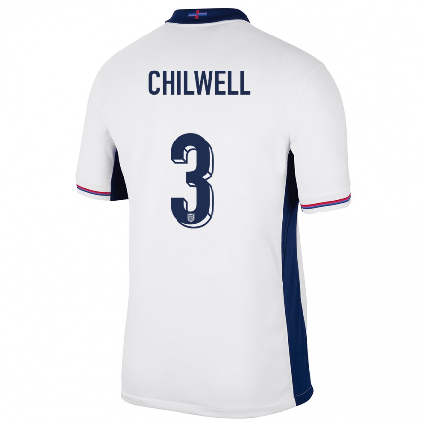 Kids Football England Ben Chilwell #3 White Home Jersey 24-26 T-Shirt Za