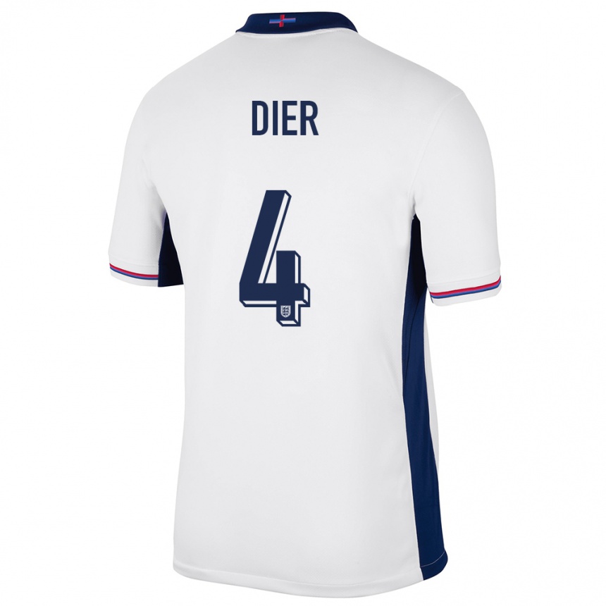 Kids Football England Eric Dier #4 White Home Jersey 24-26 T-Shirt Za