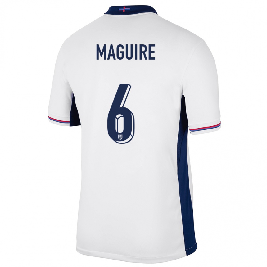 Kids Football England Harry Maguire #6 White Home Jersey 24-26 T-Shirt Za