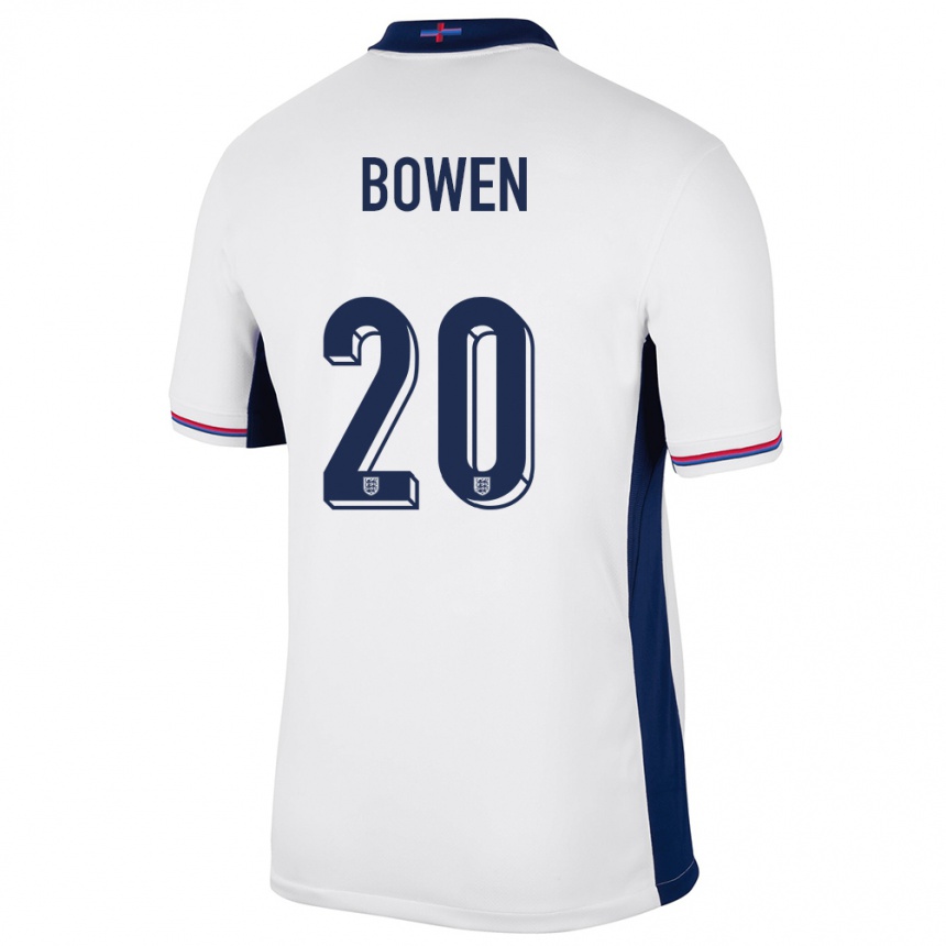 Kids Football England Jarrod Bowen #20 White Home Jersey 24-26 T-Shirt Za