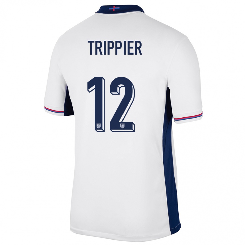 Kids Football England Kieran Trippier #12 White Home Jersey 24-26 T-Shirt Za