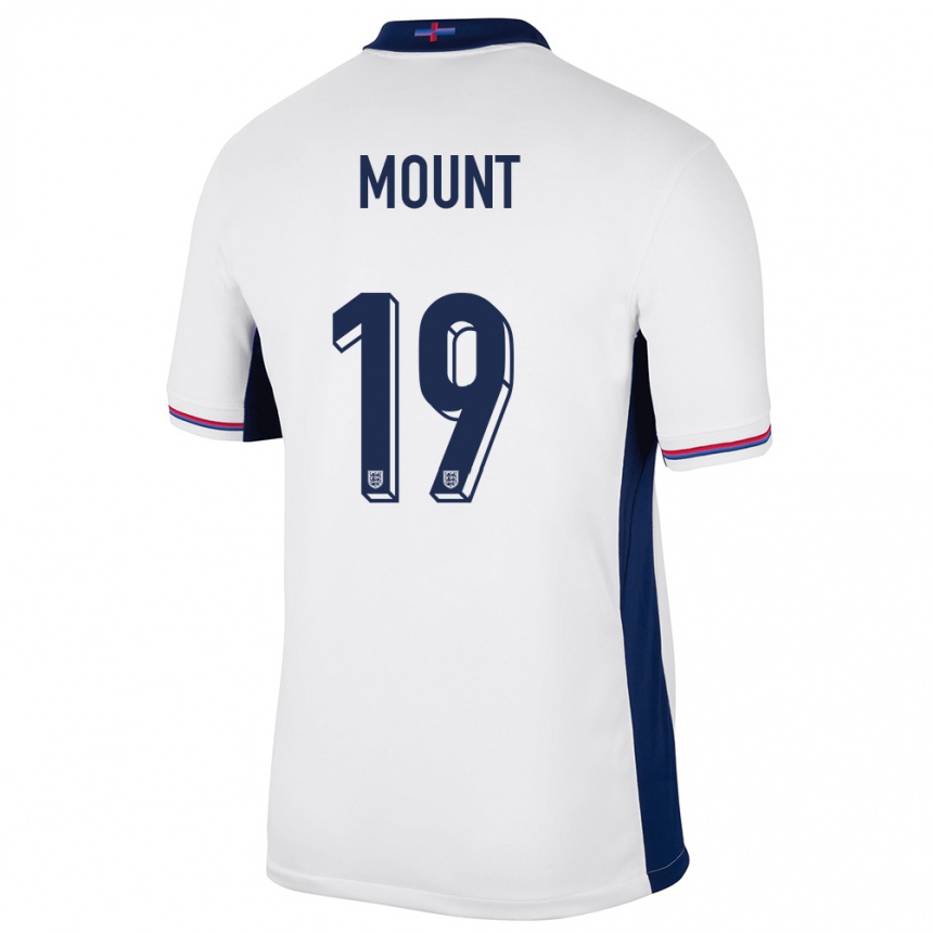 Kids Football England Mason Mount #19 White Home Jersey 24-26 T-Shirt Za