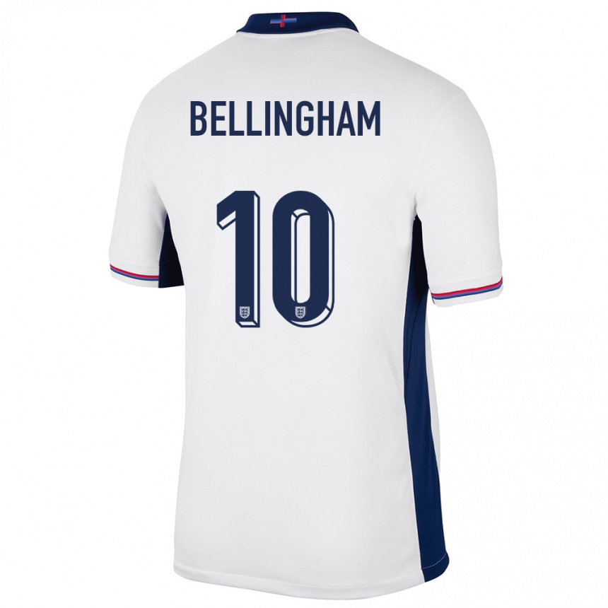 Kids Football England Jude Bellingham #10 White Home Jersey 24-26 T-Shirt Za