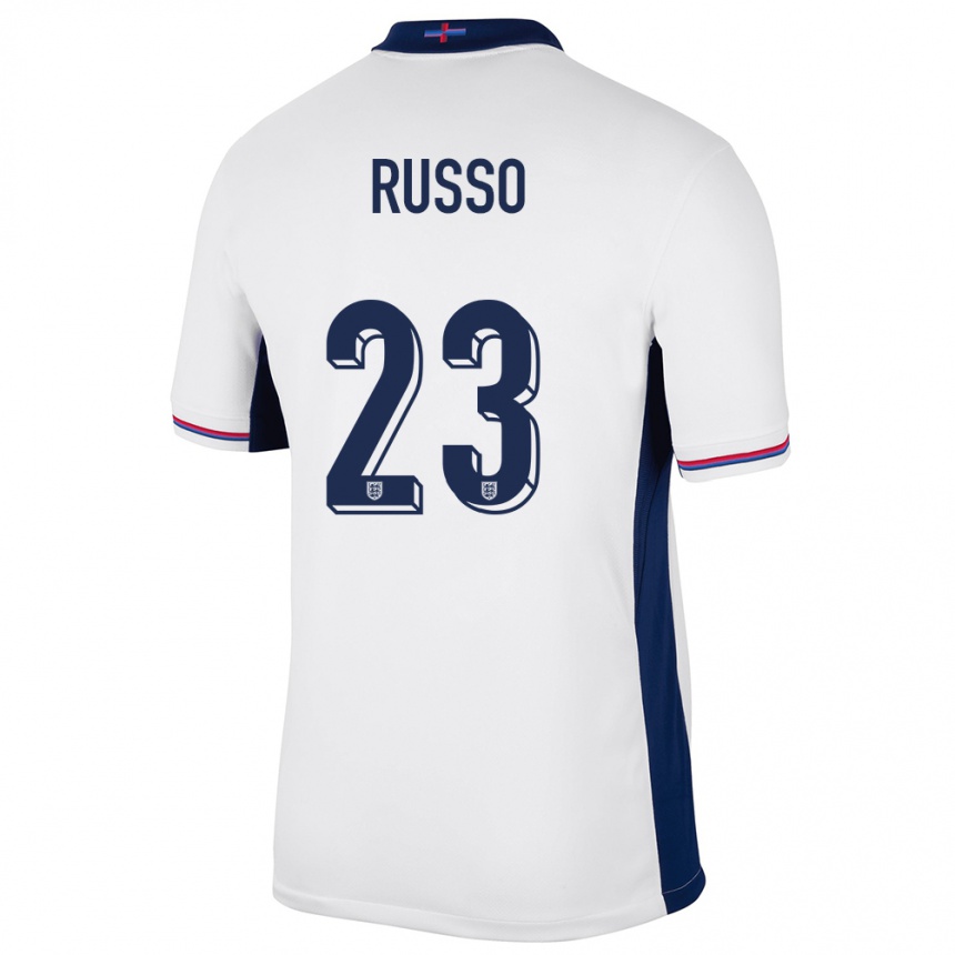 Kids Football England Alessia Russo #23 White Home Jersey 24-26 T-Shirt Za