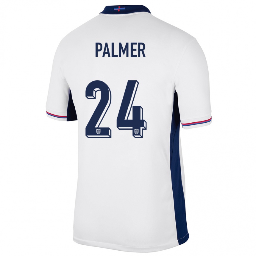 Kids Football England Cole Palmer #24 White Home Jersey 24-26 T-Shirt Za