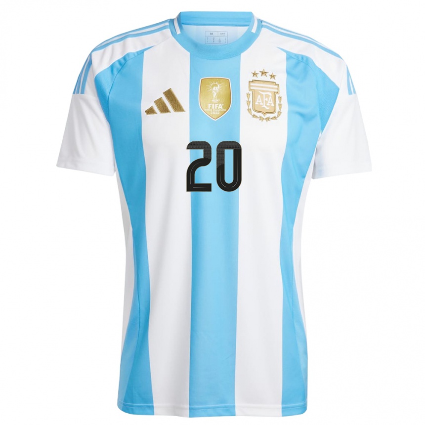 Kids Football Argentina Ruth Bravo #20 White Blue Home Jersey 24-26 T-Shirt Za