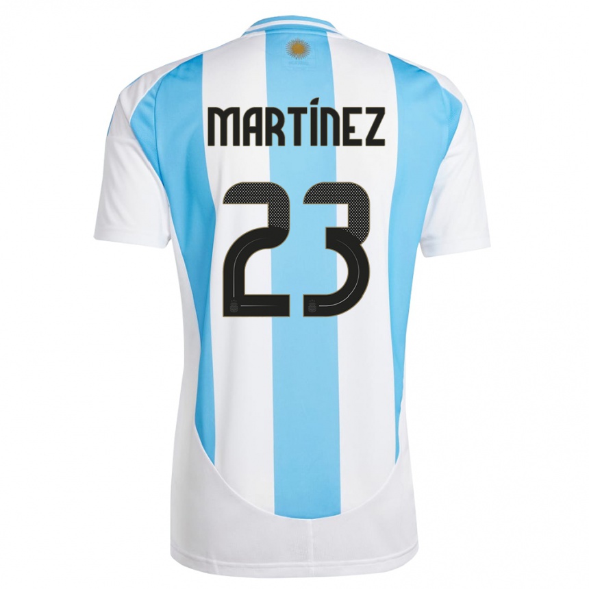 Kids Football Argentina Emiliano Martinez #23 White Blue Home Jersey 24-26 T-Shirt Za