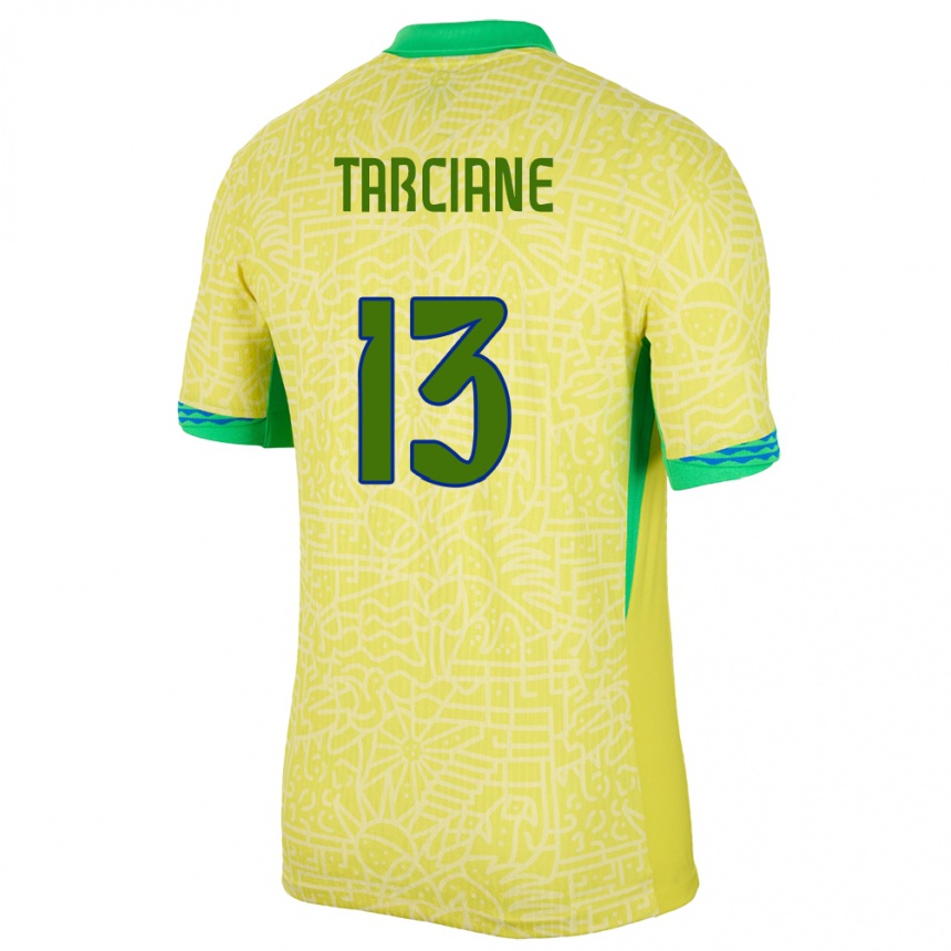 Kids Football Brazil Tarciane #13 Yellow Home Jersey 24-26 T-Shirt Za