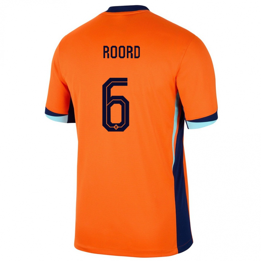 Kids Football Netherlands Jill Roord #6 Orange Home Jersey 24-26 T-Shirt Za