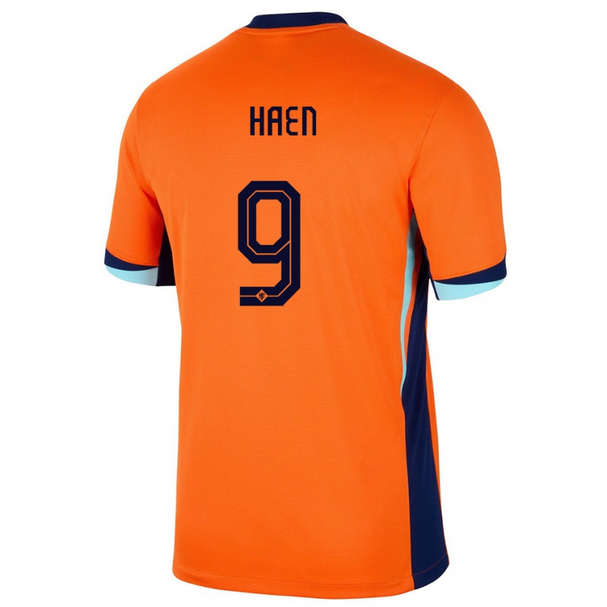 Kids Football Netherlands Devin Haen #9 Orange Home Jersey 24-26 T-Shirt Za