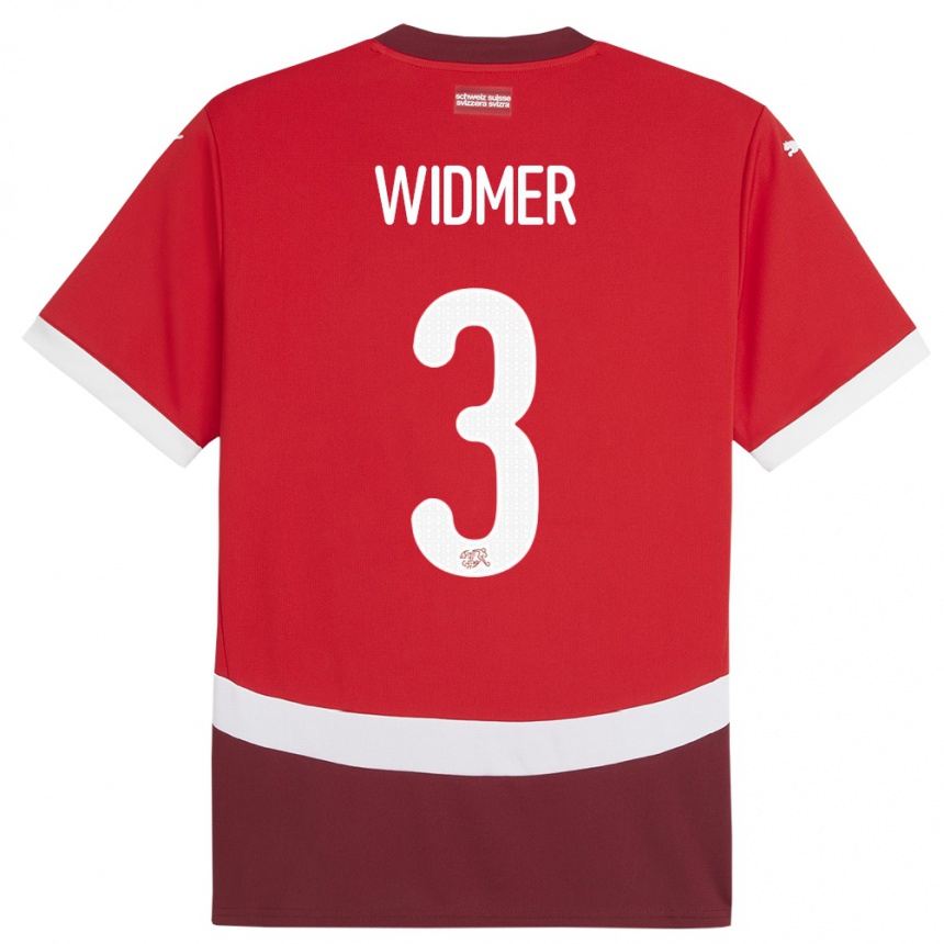 Kids Football Switzerland Silvan Widmer #3 Red Home Jersey 24-26 T-Shirt Za