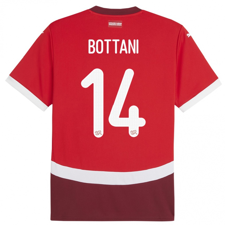 Kids Football Switzerland Mattia Bottani #14 Red Home Jersey 24-26 T-Shirt Za