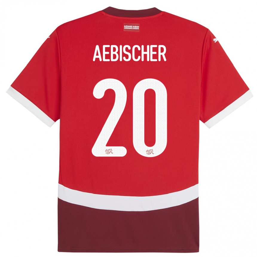 Kids Football Switzerland Michel Aebischer #20 Red Home Jersey 24-26 T-Shirt Za