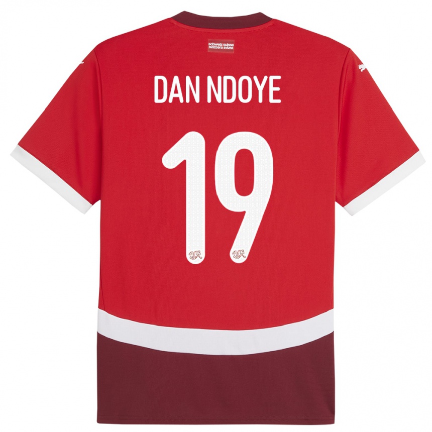 Kids Football Switzerland Dan Ndoye #19 Red Home Jersey 24-26 T-Shirt Za