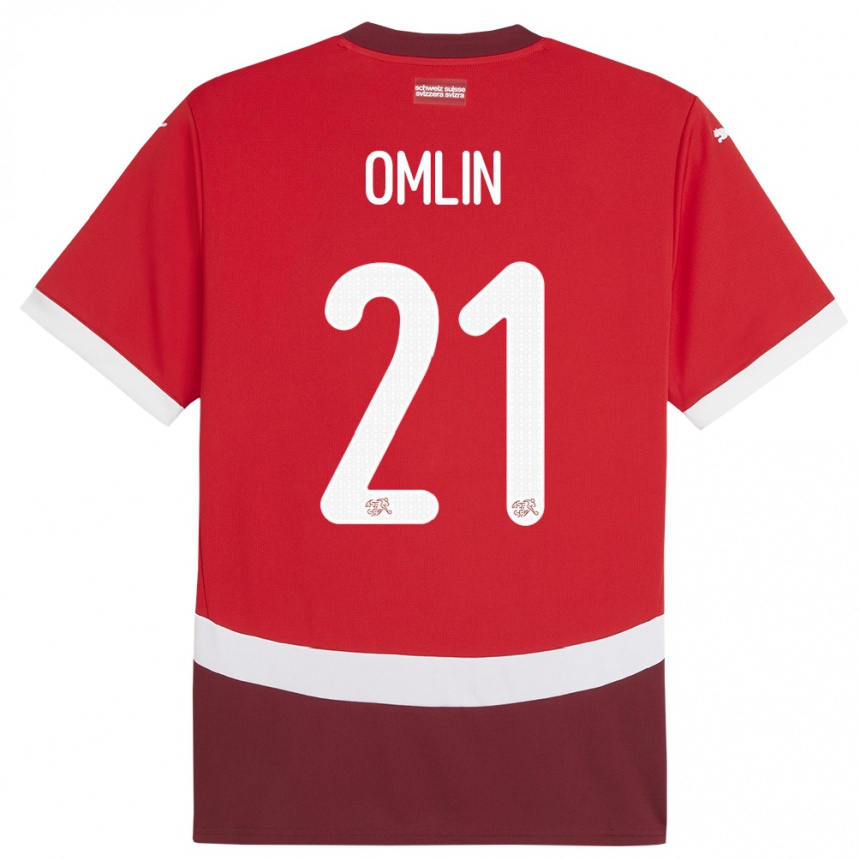 Kids Football Switzerland Jonas Omlin #21 Red Home Jersey 24-26 T-Shirt Za